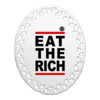 Uaw Eat The Rich Ceramic Oval Ornament