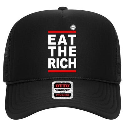 Uaw Eat The Rich High Crown Mesh Back Trucker Hat