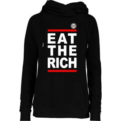 Uaw Eat The Rich Womens Funnel Neck Pullover Hood