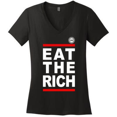 Uaw Eat The Rich Women's V-Neck T-Shirt