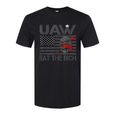 Uaw Eat The Rich Us Flag Softstyle® CVC T-Shirt