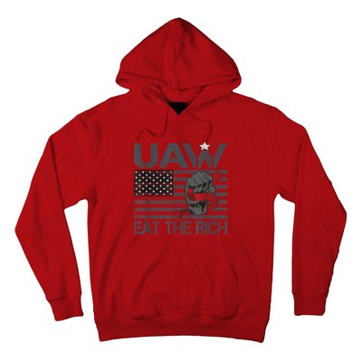 Uaw Eat The Rich Us Flag Hoodie