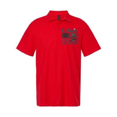 Uaw Eat The Rich Us Flag Softstyle Adult Sport Polo