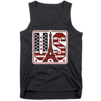 Usa Eiffel Tower 2024 Summer Sports Patriotic Supporter Tank Top