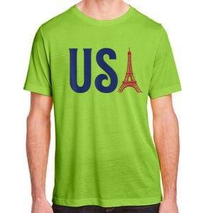 Usa Eiffel Tower Team Souvenir 2024 France Paris Holiday Adult ChromaSoft Performance T-Shirt