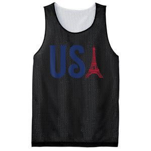 Usa Eiffel Tower Team Souvenir 2024 France Paris Holiday Mesh Reversible Basketball Jersey Tank