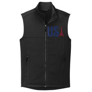 Usa Eiffel Tower Team Souvenir 2024 France Paris Holiday Collective Smooth Fleece Vest