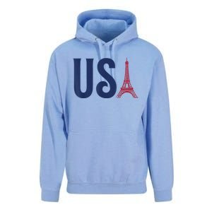 Usa Eiffel Tower Team Souvenir 2024 France Paris Holiday Unisex Surf Hoodie