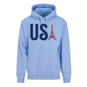 Usa Eiffel Tower Team Souvenir 2024 France Paris Holiday Unisex Surf Hoodie