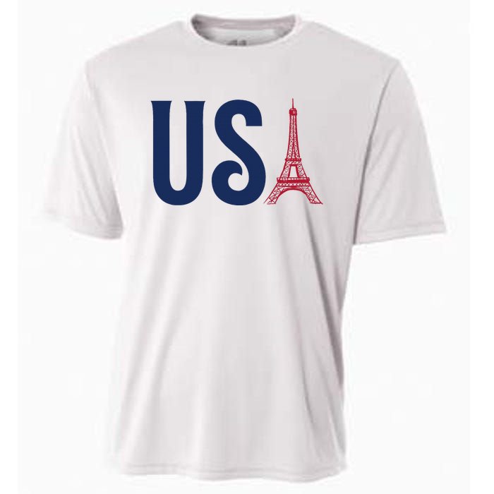 Usa Eiffel Tower Team Souvenir 2024 France Paris Holiday Cooling Performance Crew T-Shirt