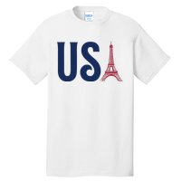 Usa Eiffel Tower Team Souvenir 2024 France Paris Holiday Tall T-Shirt