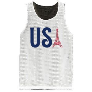 Usa Eiffel Tower Team Souvenir 2024 France Paris Holiday Mesh Reversible Basketball Jersey Tank