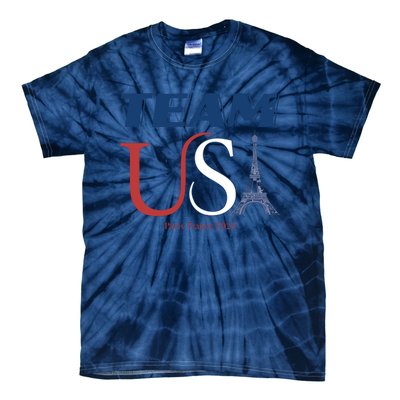 Usa Eiffel Tower Usa 2024 Tie-Dye T-Shirt