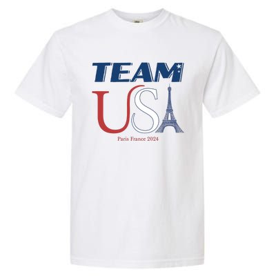 Usa Eiffel Tower Usa 2024 Garment-Dyed Heavyweight T-Shirt