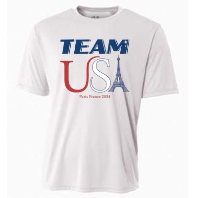 Usa Eiffel Tower Usa 2024 Cooling Performance Crew T-Shirt