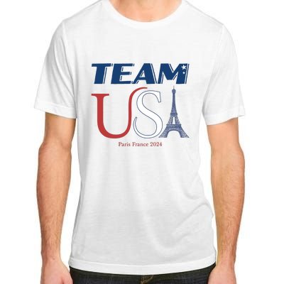 Usa Eiffel Tower Usa 2024 Adult ChromaSoft Performance T-Shirt