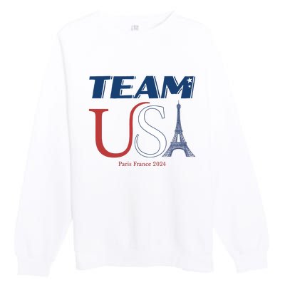 Usa Eiffel Tower Usa 2024 Premium Crewneck Sweatshirt