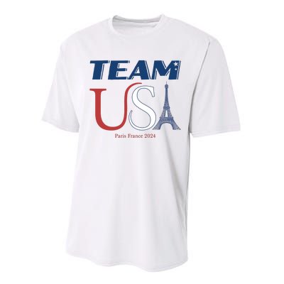 Usa Eiffel Tower Usa 2024 Performance Sprint T-Shirt