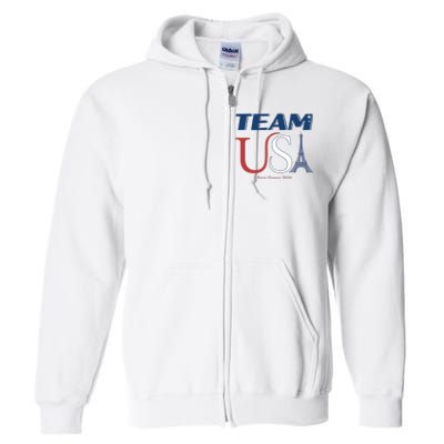 Usa Eiffel Tower Usa 2024 Full Zip Hoodie