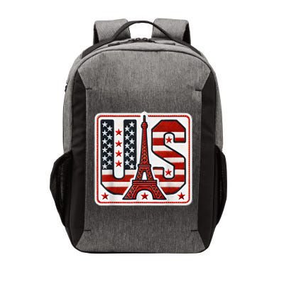 Usa Eiffel Tower 2024 Summer Sports Patriotic Supporter Vector Backpack