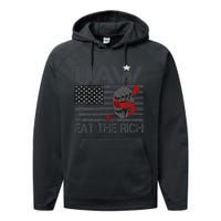 Uaw Eat The Rich Performance Fleece Hoodie