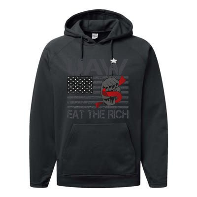 Uaw Eat The Rich Performance Fleece Hoodie