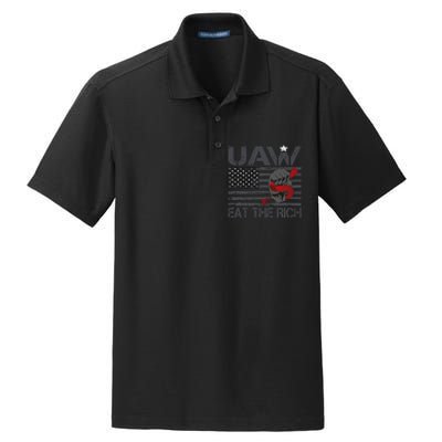 Uaw Eat The Rich Dry Zone Grid Polo