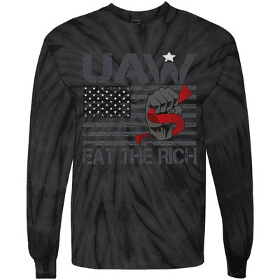 Uaw Eat The Rich Tie-Dye Long Sleeve Shirt