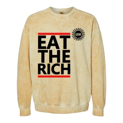 Uaw Eat The Rich Colorblast Crewneck Sweatshirt