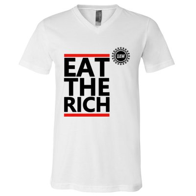 Uaw Eat The Rich V-Neck T-Shirt