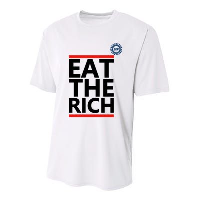 Uaw Eat The Rich Youth Performance Sprint T-Shirt