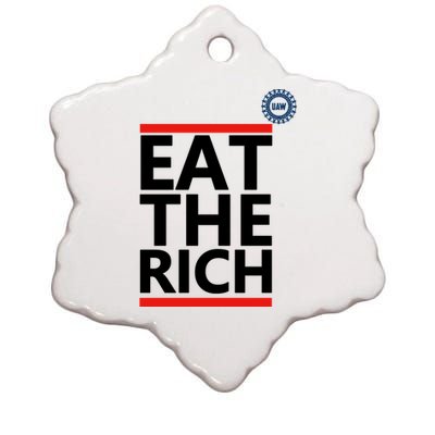 Uaw Eat The Rich Ceramic Star Ornament