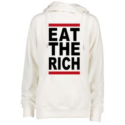 Uaw Eat The Rich Womens Funnel Neck Pullover Hood