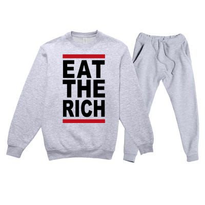 Uaw Eat The Rich Premium Crewneck Sweatsuit Set