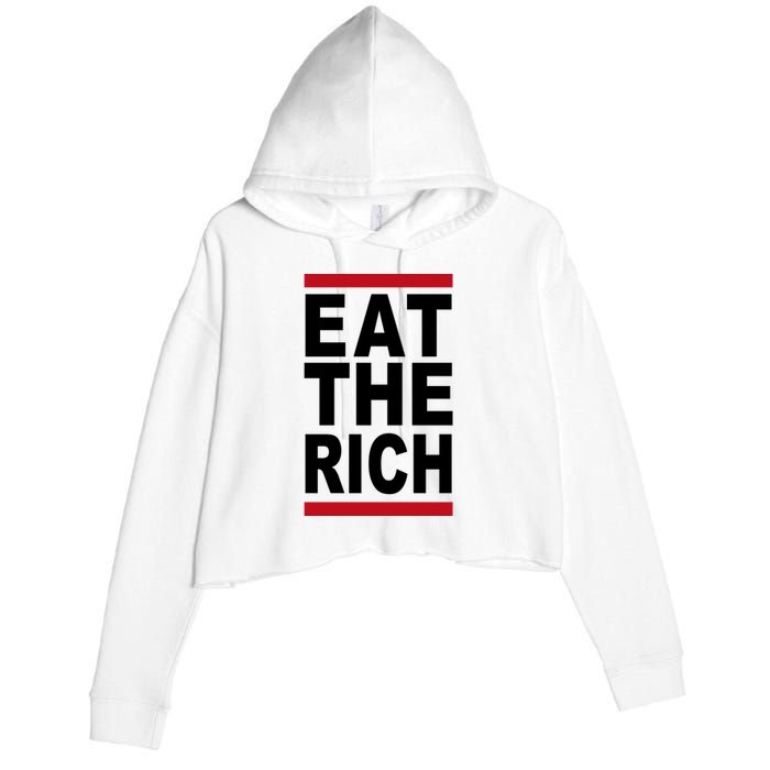 Uaw Eat The Rich Crop Fleece Hoodie