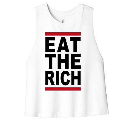 Uaw Eat The Rich Women's Racerback Cropped Tank