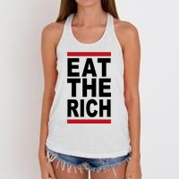 Uaw Eat The Rich Women's Knotted Racerback Tank