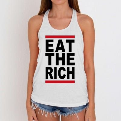 Uaw Eat The Rich Women's Knotted Racerback Tank