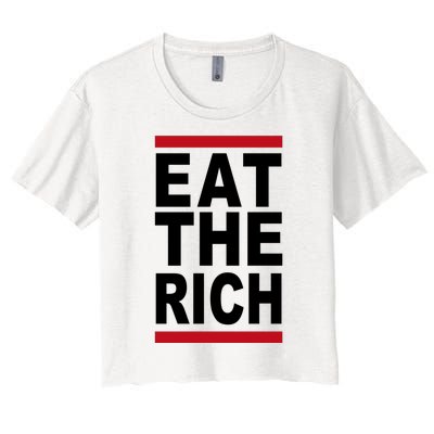 Uaw Eat The Rich Women's Crop Top Tee