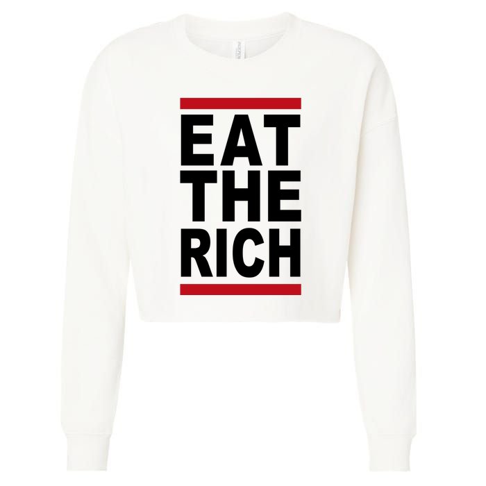 Uaw Eat The Rich Cropped Pullover Crew