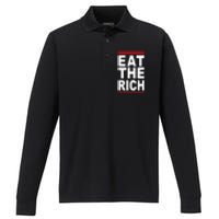 Uaw Eat The Rich Performance Long Sleeve Polo