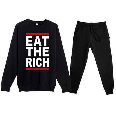 Uaw Eat The Rich Premium Crewneck Sweatsuit Set