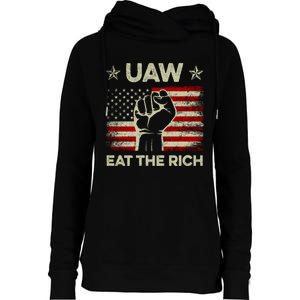 Uaw Eat The Rich Womens Funnel Neck Pullover Hood