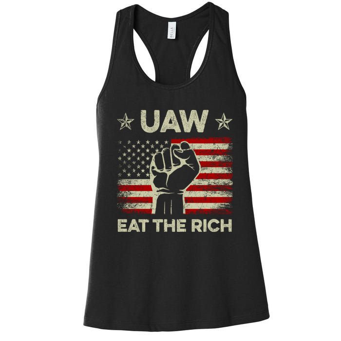 Uaw Eat The Rich Women's Racerback Tank