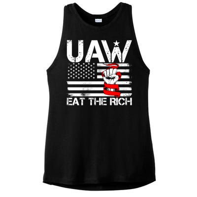 Uaw Eat The Rich Ladies PosiCharge Tri-Blend Wicking Tank