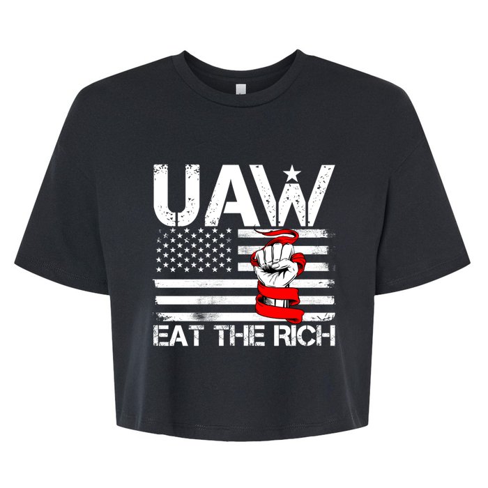 Uaw Eat The Rich Bella+Canvas Jersey Crop Tee