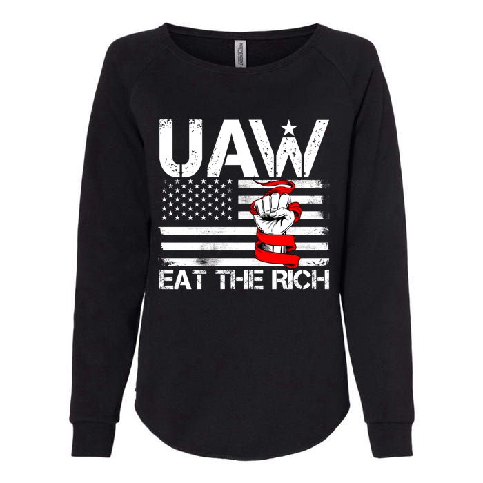 Uaw Eat The Rich Womens California Wash Sweatshirt