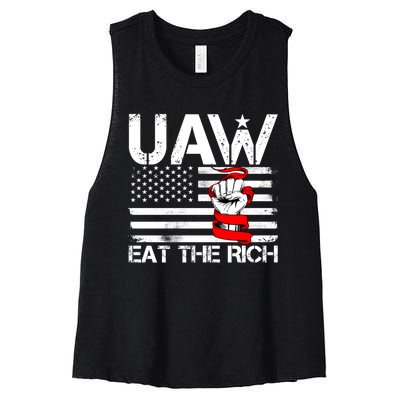 Uaw Eat The Rich Women's Racerback Cropped Tank