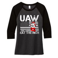 Uaw Eat The Rich Women's Tri-Blend 3/4-Sleeve Raglan Shirt