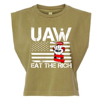 Uaw Eat The Rich Garment-Dyed Women's Muscle Tee